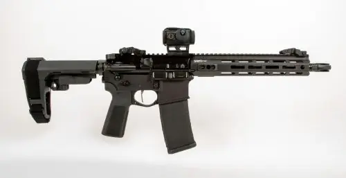 Springfield Armory Saint Victor V2 Pistol 5.56 11.5" Barrel, Gear Pac Bundle, (4)-30rd Magazines, Red Dot | Clearance Deal