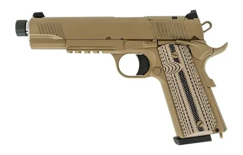 Tisas 1911 Duty Raider Optic Ready Thread .45 ACP FDE/Tan Pistol - Big Sale