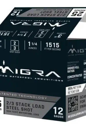 Migra Ammunition M12AS23 12G 3in 2-3SHT 1.25 25/10 | One Day Deal