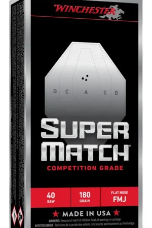 WIN SUPER MTCH .40 S&W 180GR FN 50/500 | Latest