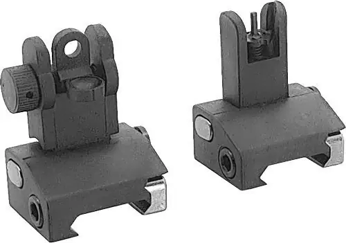 JE Machine Tech Front and Rear Flip Up AR 15 Polymer Sights | Bargain