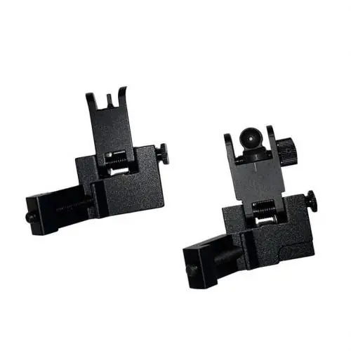 JE Machine Tech Flip Up Front and Rear AR 15 Sights | Low Stock