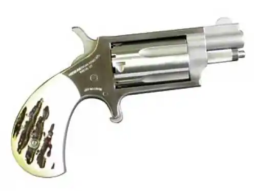 North American Arms Mini Stag Imitation Stag .22 WMR Stainless/Silver Revolver - Top Quality