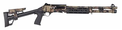 Panzer Arms M4 Speed Pro Tactical Semi-Automatic Fixed Skeleton Stock 12 Gauge FDE Scorpion Camo Shotgun - Sale