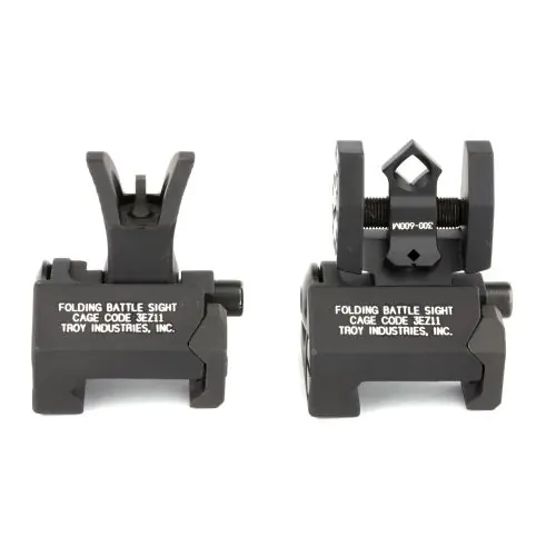 Manufacturer Direct - Troy Micro BattleSight Di-Optic Aperture Picatinny Front and Rear Sight Set Black