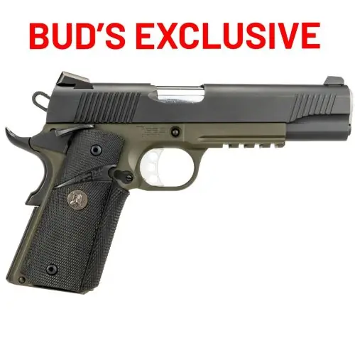 Easy Checkout | Tisas 1911 Duty MCO Full Size .45 ACP Black and OD Green Pistol
