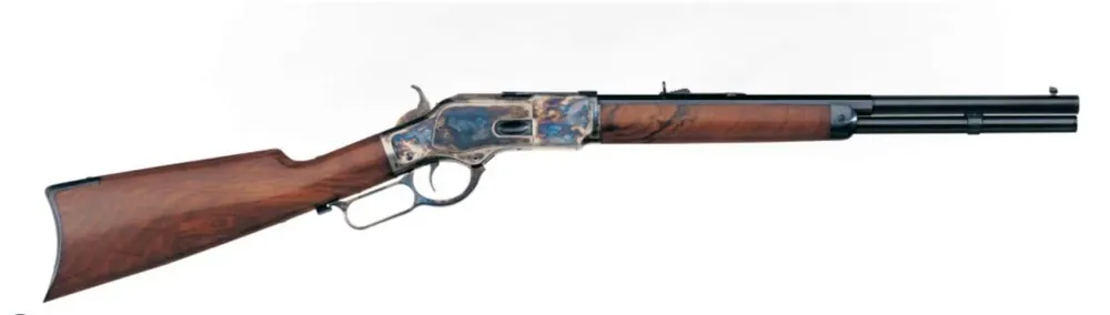 Uberti 1873 Rifle Half Octagonal Barrel .45 Colt Case Hardened Frame Buttplate and Lever Rifle - Affordable