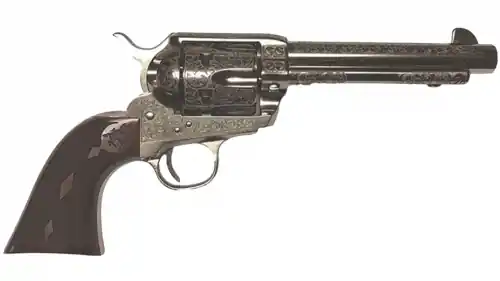 Cimarron Buffalo Bill Signature Frontier Engraved .45 Colt Blue/Black Revolver - Get Yours