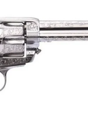 Buy Today | Cimarron Teddy Roosevelt Laser Engraved Frontier Pre-War Series .45 Colt Nickel-Polished Revolver