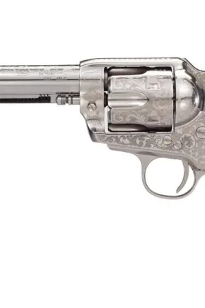 Factory Direct | Taylor's & Company 1873 Outlaw Legacy Engraved .357 Mag .38 Special Nickel Revolver