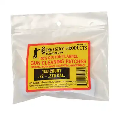 Pro-Shot Products Cotton Flannel Patches .22-.270 1.125 Inch Square 100 Pe - Low Price