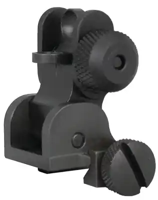YHM Flip Up Rear AR-15 Sight 1/2 MOA Matte Black - Premium