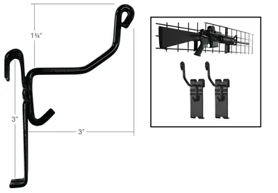 Clearance Price | Gun Storage Solutions Gridwall Long Gun Cradles Vinyl-Coated